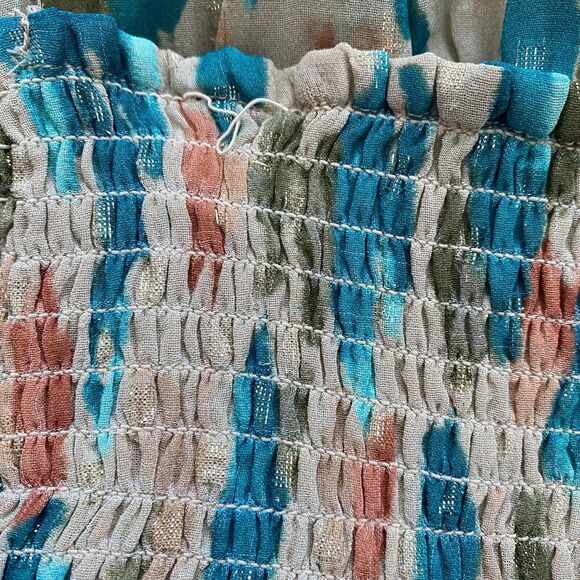 Ramy Brook Corina Tiered Skirt Womens Size S Multicolor Smocked Mini High Waist - Picture 4 of 5